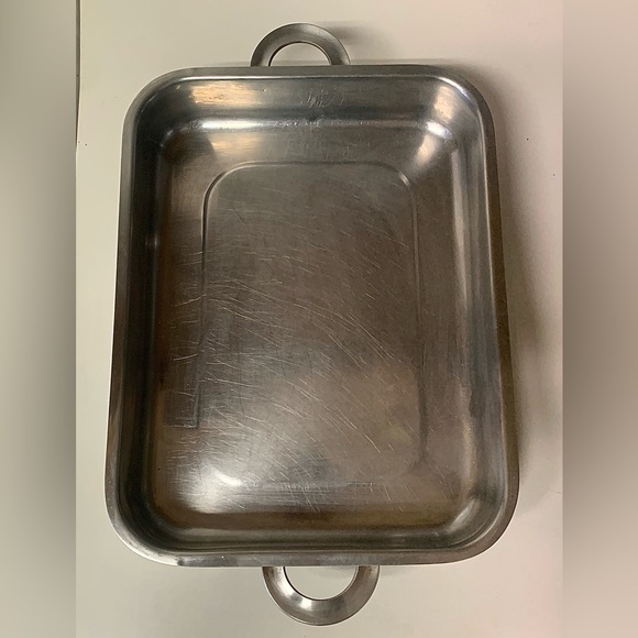 Vtg DANSK INTERNATIONAL Korea Handled Rectangular Stainless Steel Roasting Pan - Picture 6 of 16